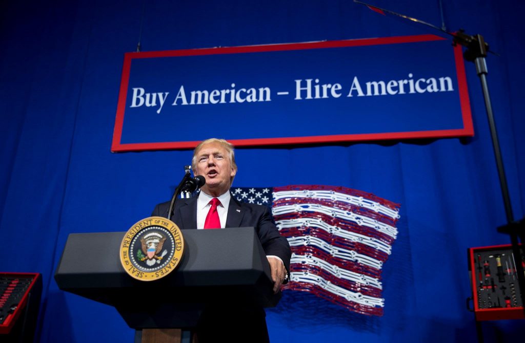 The Buy American First movement: Trump encouraged consumers to Buy American, and for employers to Hire Americans.